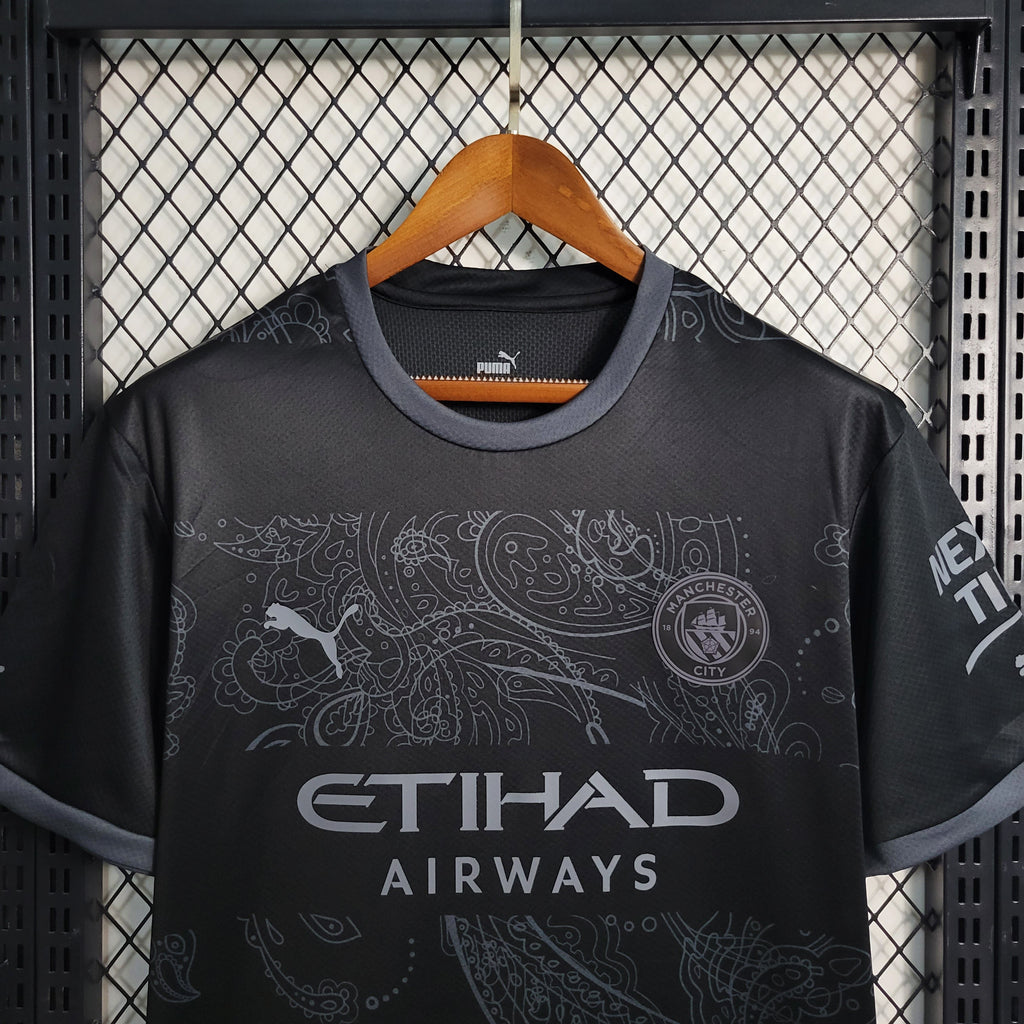 Manchester City maillot concept noir 2023 2024